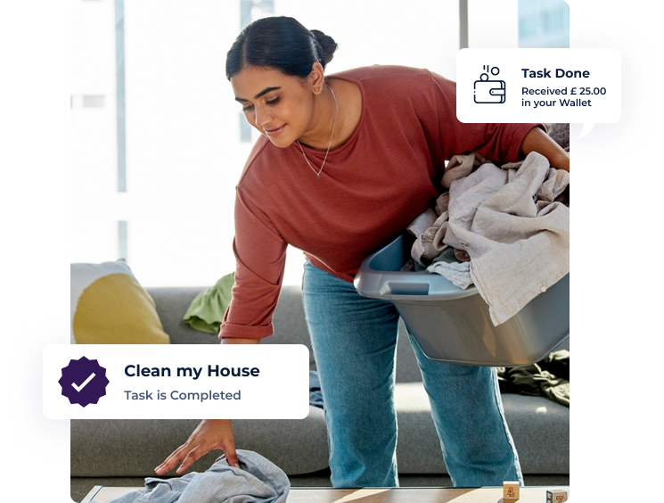 Woman tidying your house