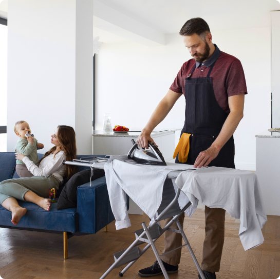 M8 doing the ironing